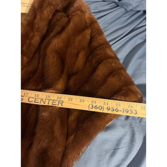 Vintage Fredrick & Nelson Fur Salon Woman's Mink Shawl Silk Lined with Pockets L - Picture 6 of 15